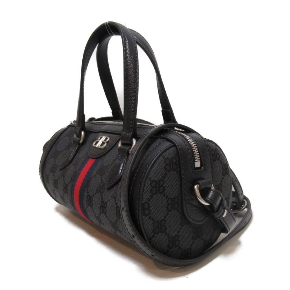 Balenciaga Gucci 2way Shoulder Bag Canvas Black Bag View 3